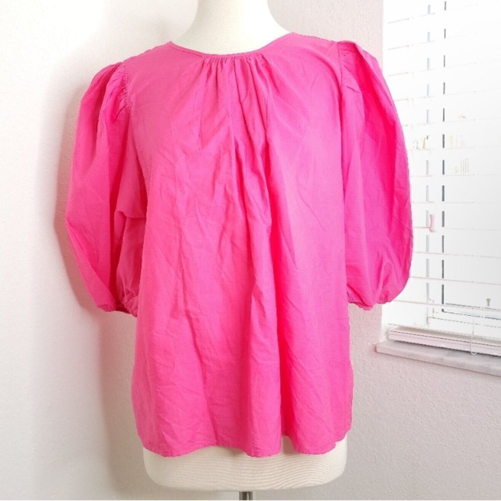 NEW H&M Hot Pink Bow Back Blouse